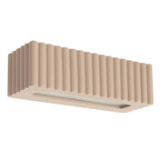 Applique murale en céramique taupe à relief rainuré — vue 7