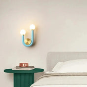 Applique murale en forme de U colorée à 2 lumières — vue 1