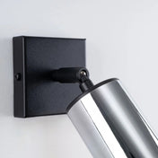 Applique murale en métal noir avec spot chromé GU10 — vue 4