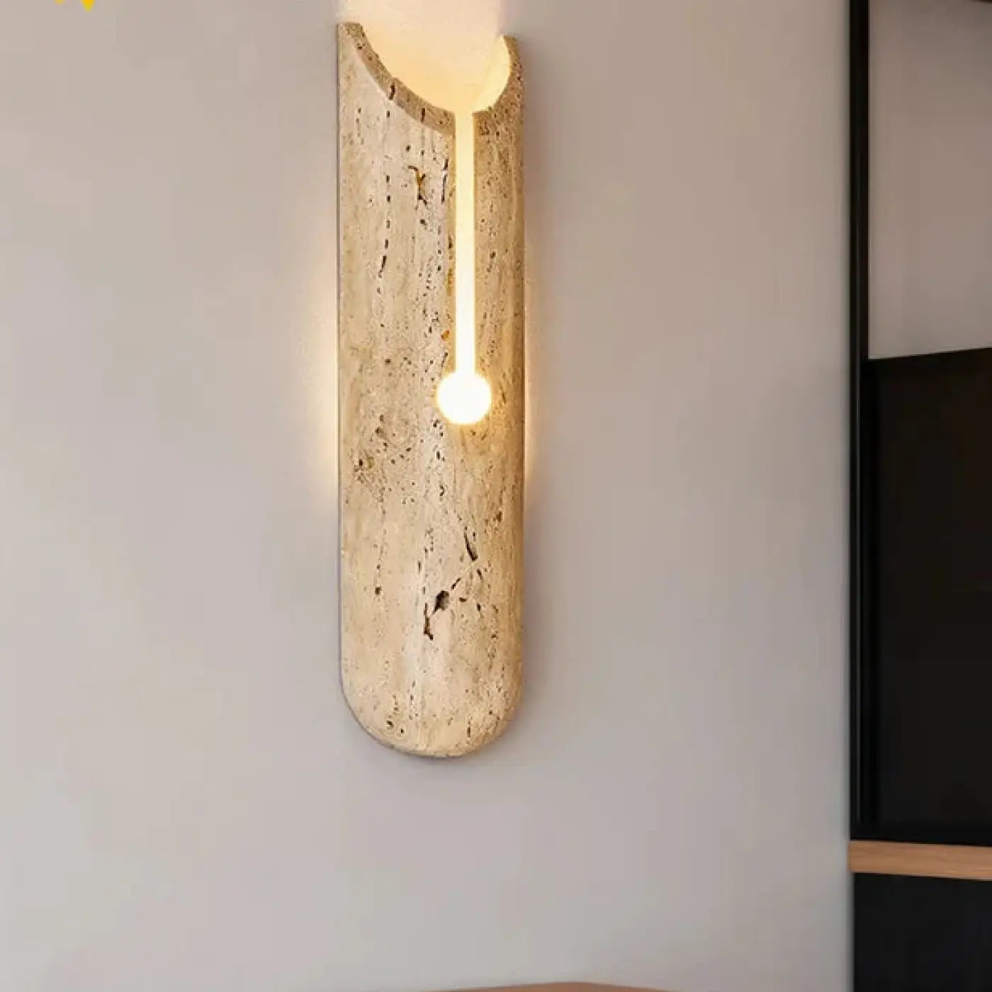 Applique murale en pierre noire sculptée minimaliste — vue 1