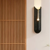 Applique murale en pierre noire sculptée minimaliste — vue 2