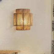 Applique murale en rotin beige au style scandinave — vue 1