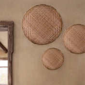 Applique murale en rotin et bambou beige scandinave — vue 4