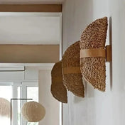 Applique murale en rotin naturel dimmable scandinave — vue 4