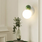 Applique murale en verre à globe LED G9 vert ou rouge — vue 1