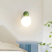 Applique murale en verre à globe LED G9 vert ou rouge — vue 2