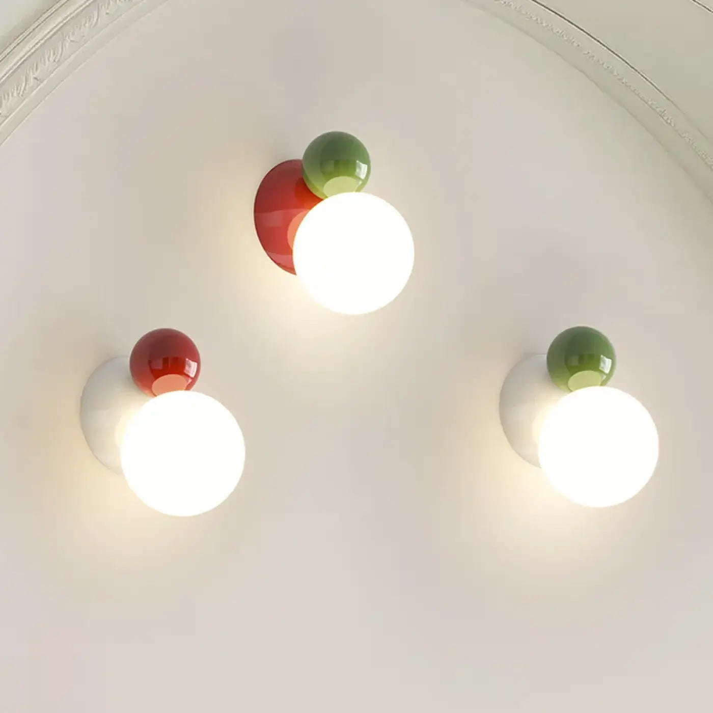 Applique murale en verre à globe LED G9 vert ou rouge — vue 4