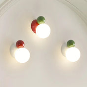 Applique murale en verre à globe LED G9 vert ou rouge — vue 4