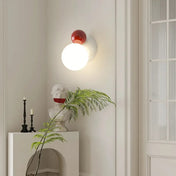 Applique murale en verre à globe LED G9 vert ou rouge — vue 5