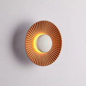 Applique murale en verre cannelé blanc et orange IP65 — vue 1