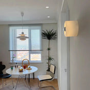 Applique murale en verre orange et blanc pour couloir — vue 3