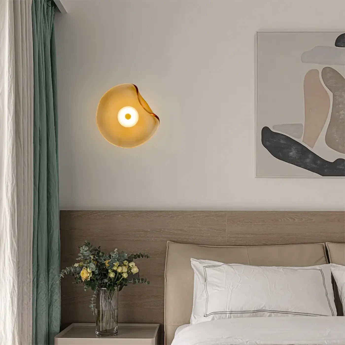 Applique murale en verre teinté gris et orange réglable — vue 6