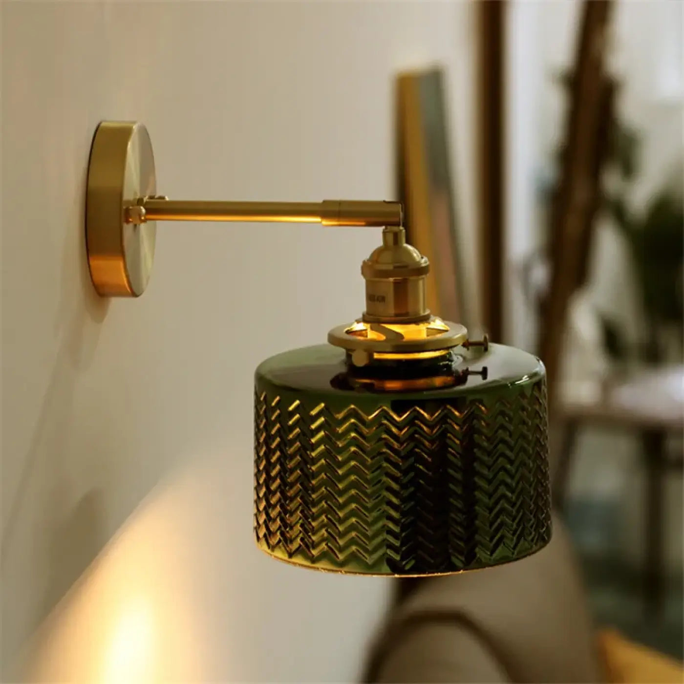 Applique murale en verre vert originale LED — vue 2