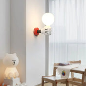 Applique murale enfant double en métal et résine blanche — vue 3