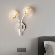 Applique murale fleur art déco dorée à deux lumières — vue 5