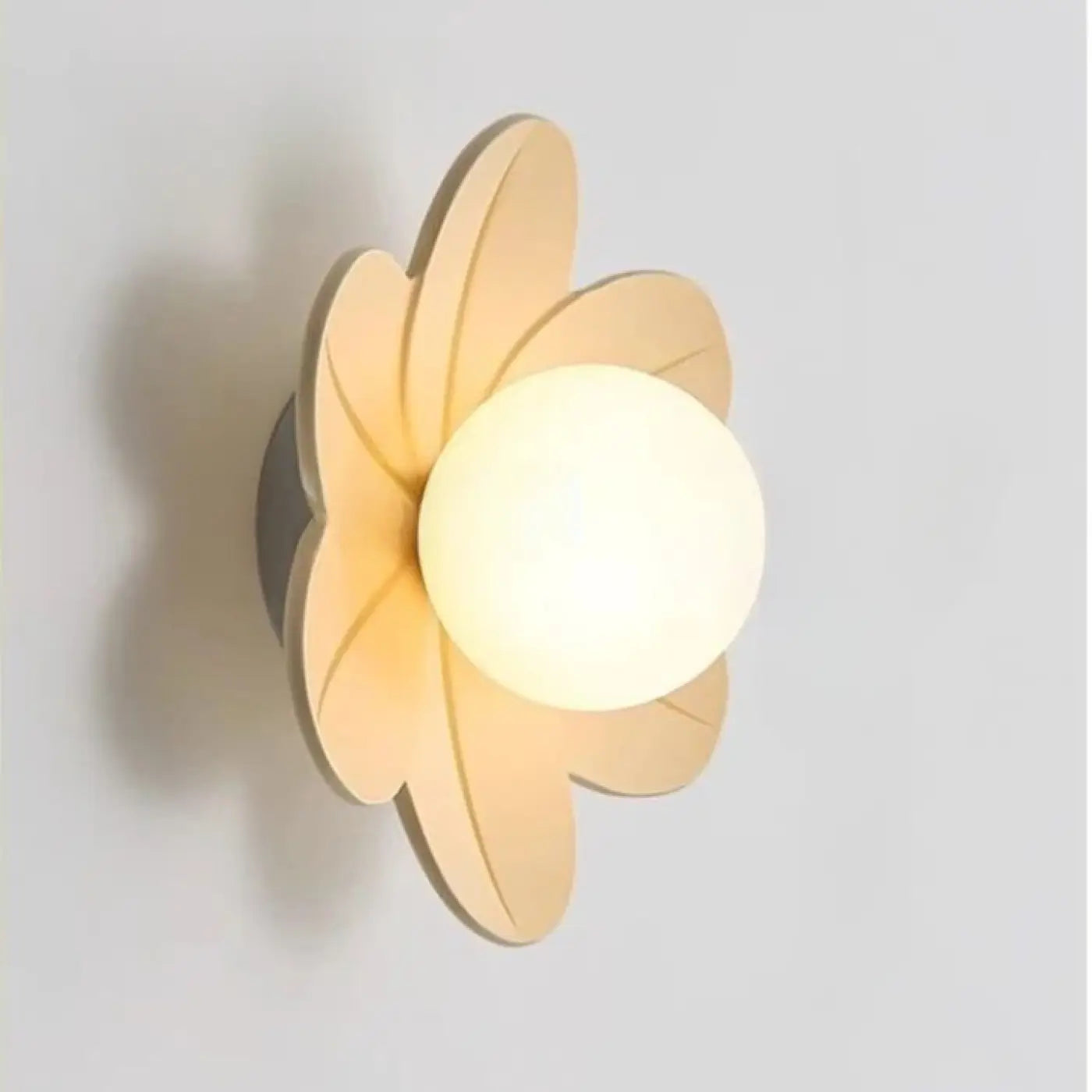 Applique murale fleur en acrylique jaune, rose ou vert — vue 1
