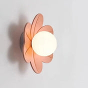 Applique murale fleur en acrylique jaune, rose ou vert — vue 3