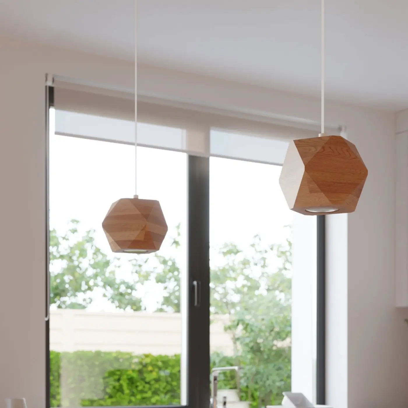 Applique murale géométrique en bois naturel scandinave — vue 6