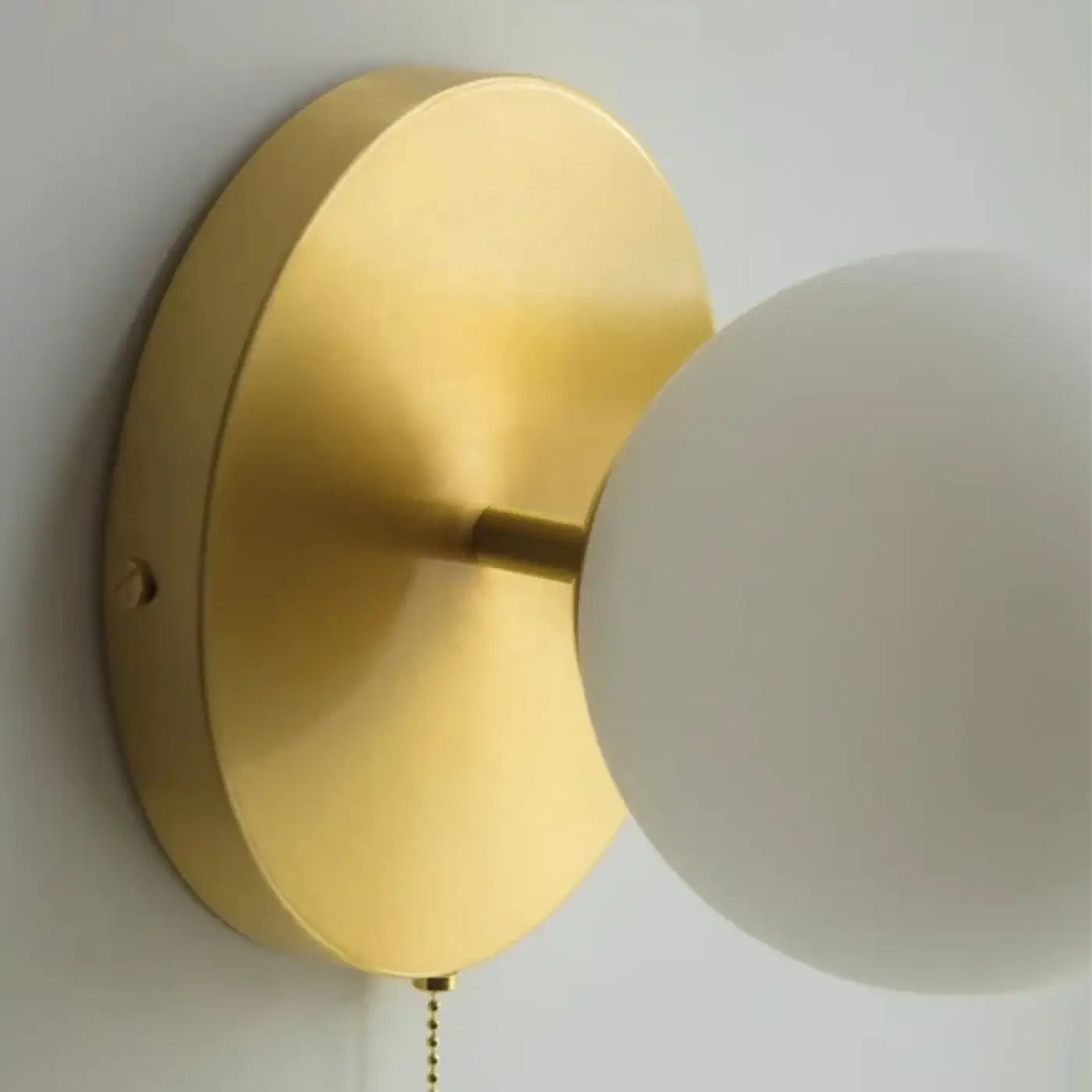 Applique murale globe blanc et bois style scandinave — vue 4