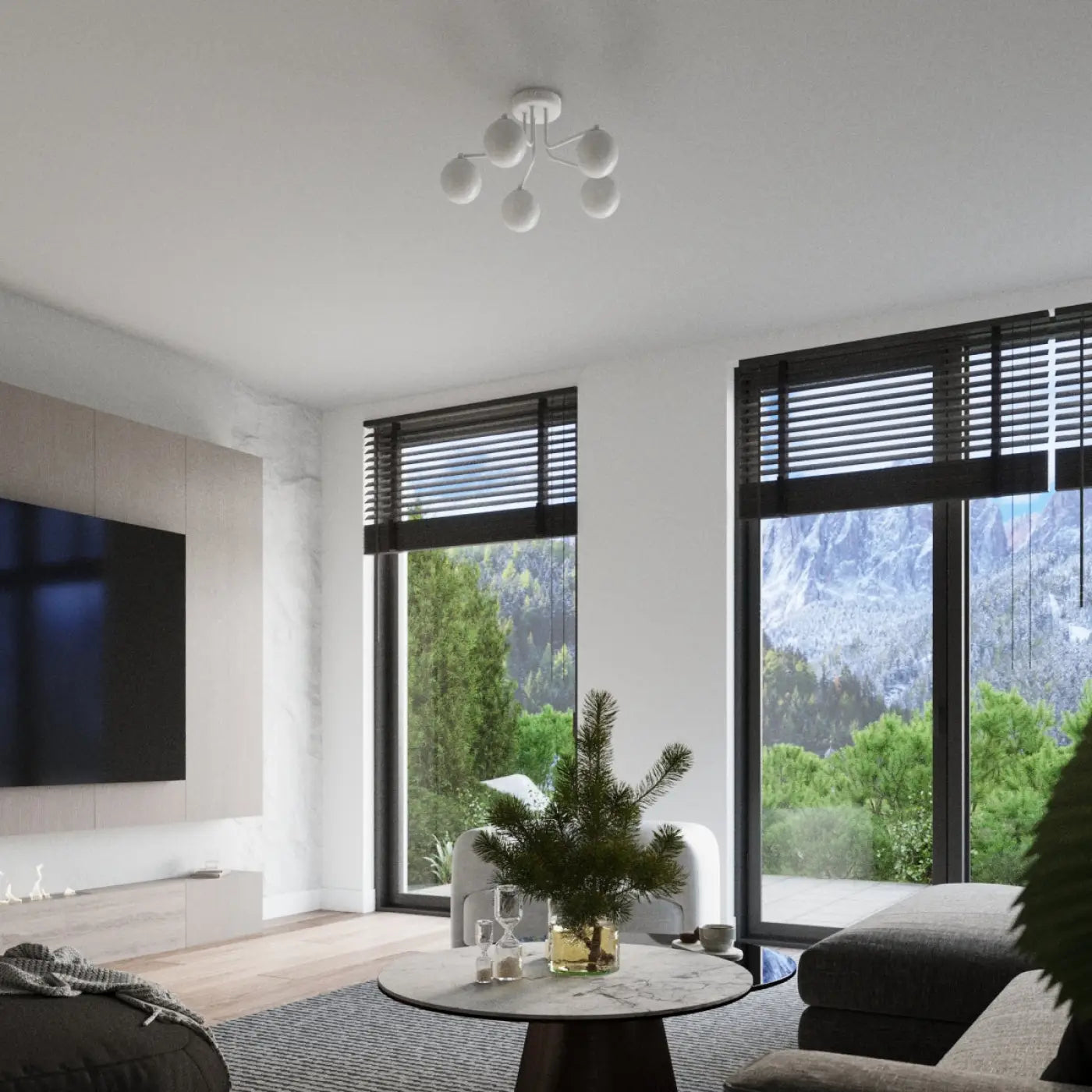 Applique murale globe en verre blanc acier minimaliste — vue 10
