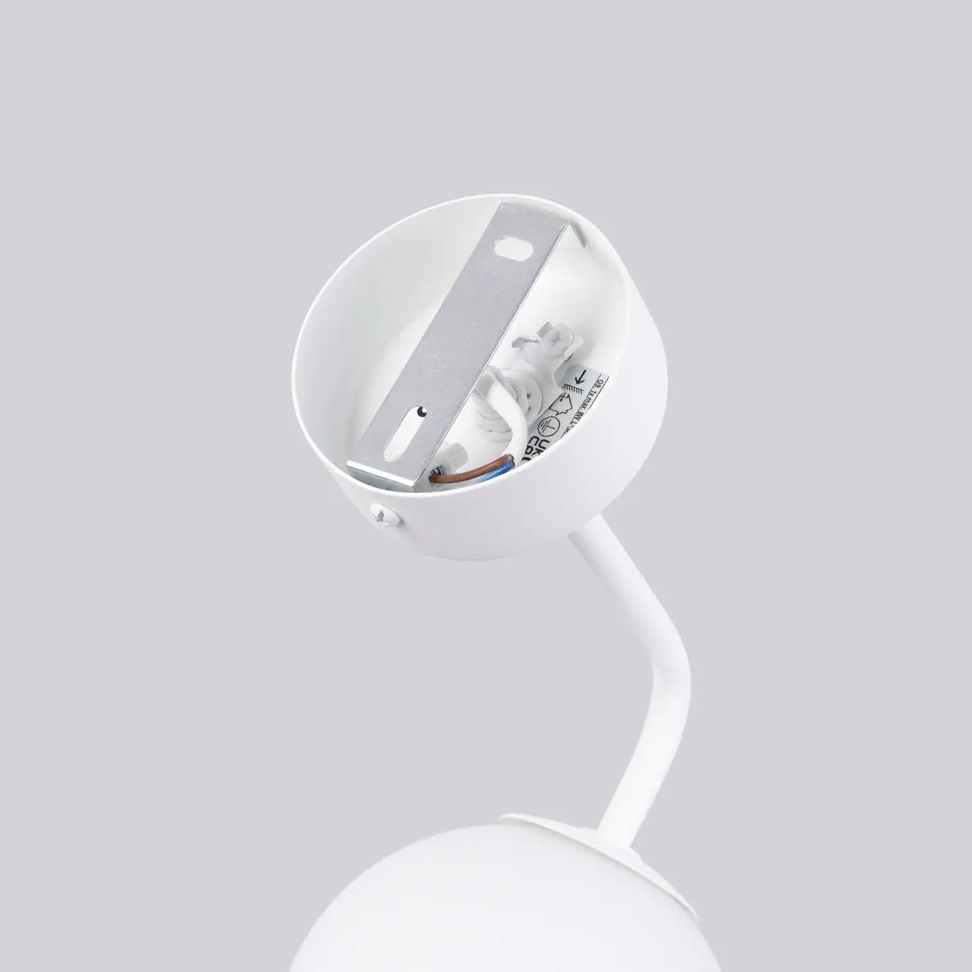 Applique murale globe en verre blanc acier minimaliste — vue 6