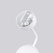 Applique murale globe en verre blanc acier minimaliste — vue 6