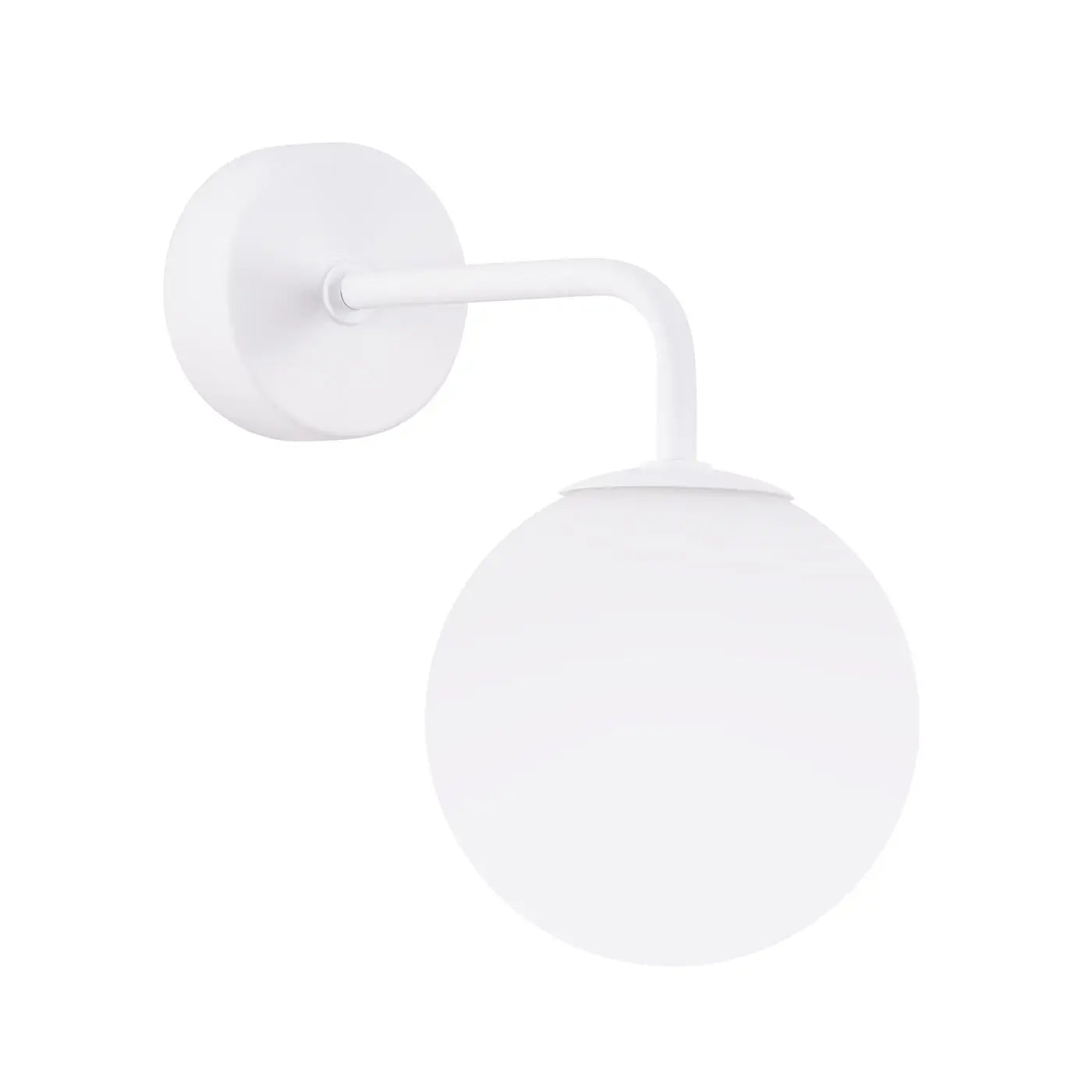 Applique murale globe en verre blanc acier minimaliste — vue 8