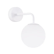 Applique murale globe en verre blanc acier minimaliste — vue 8