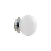 Applique murale globe en verre et métal beige ou blanc — vue 3