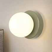 Applique murale globe en verre et métal coloré IP65 — vue 1
