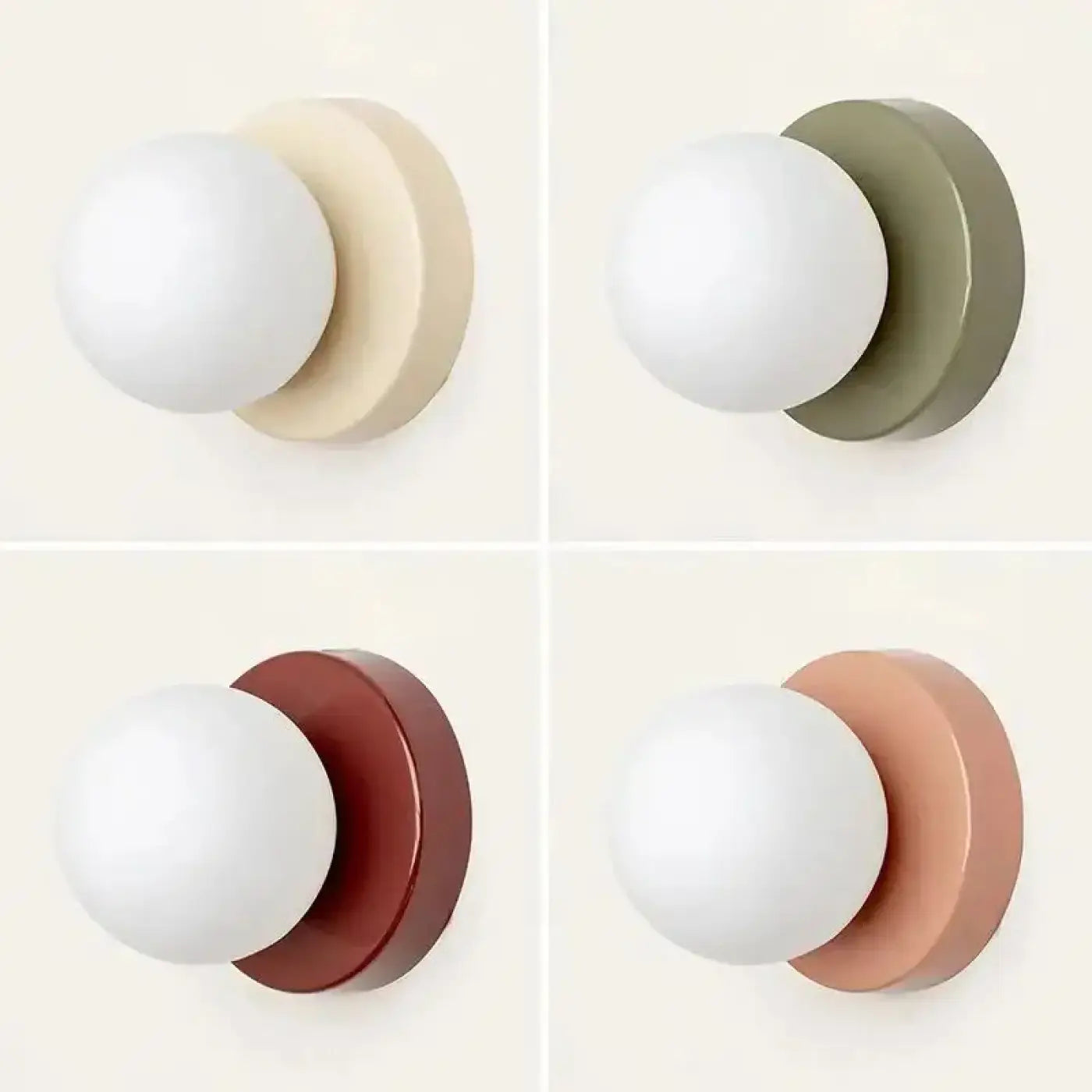 Applique murale globe en verre et métal coloré IP65 — vue 2