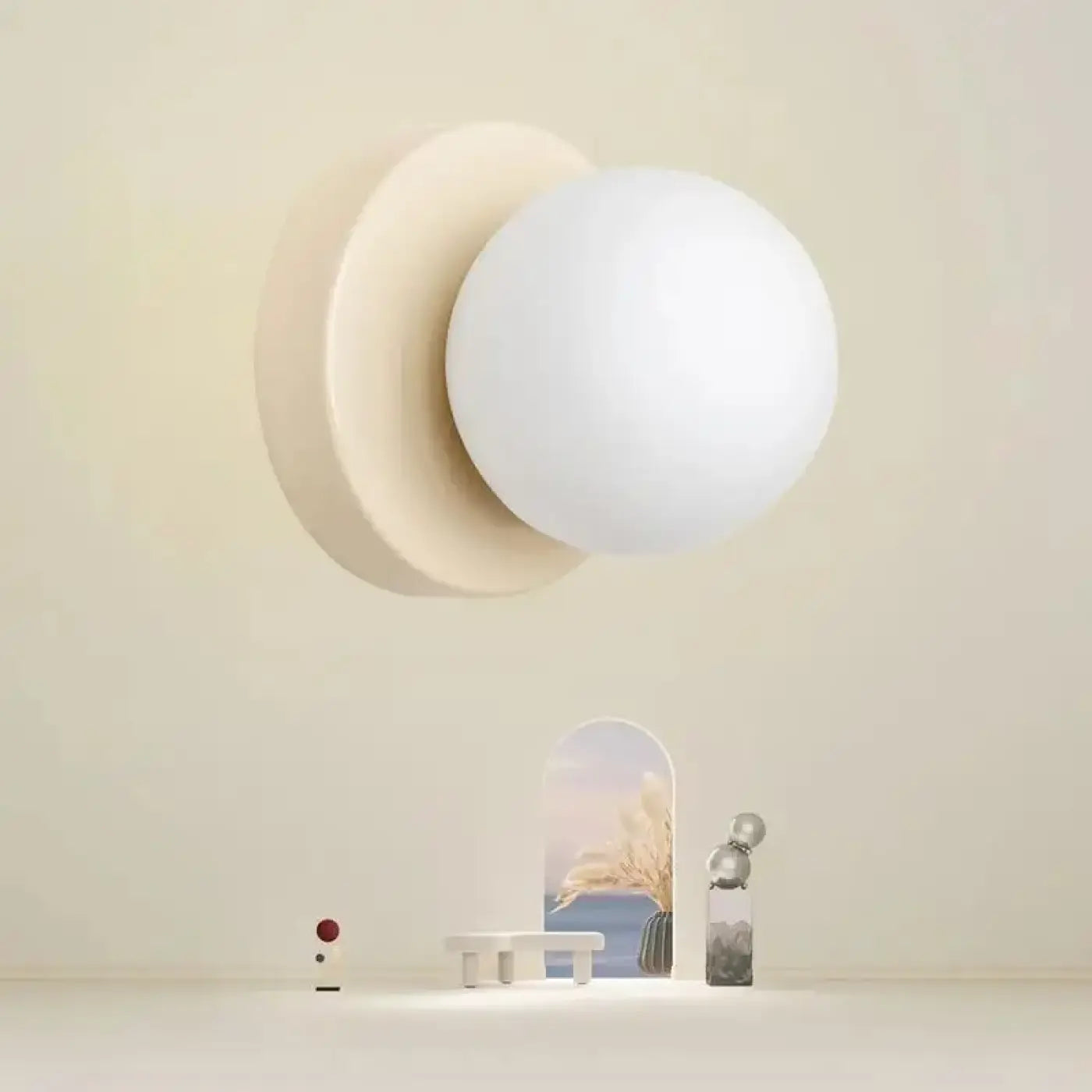 Applique murale globe en verre et métal coloré IP65 — vue 3