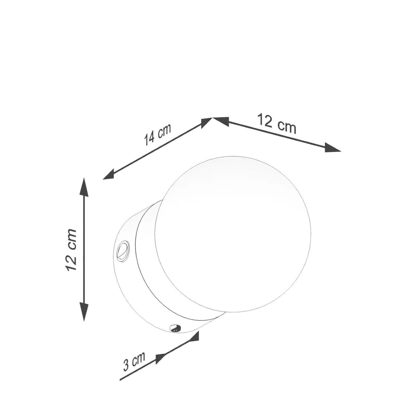 Applique murale globe en verre noir acier LED moderne — vue 10