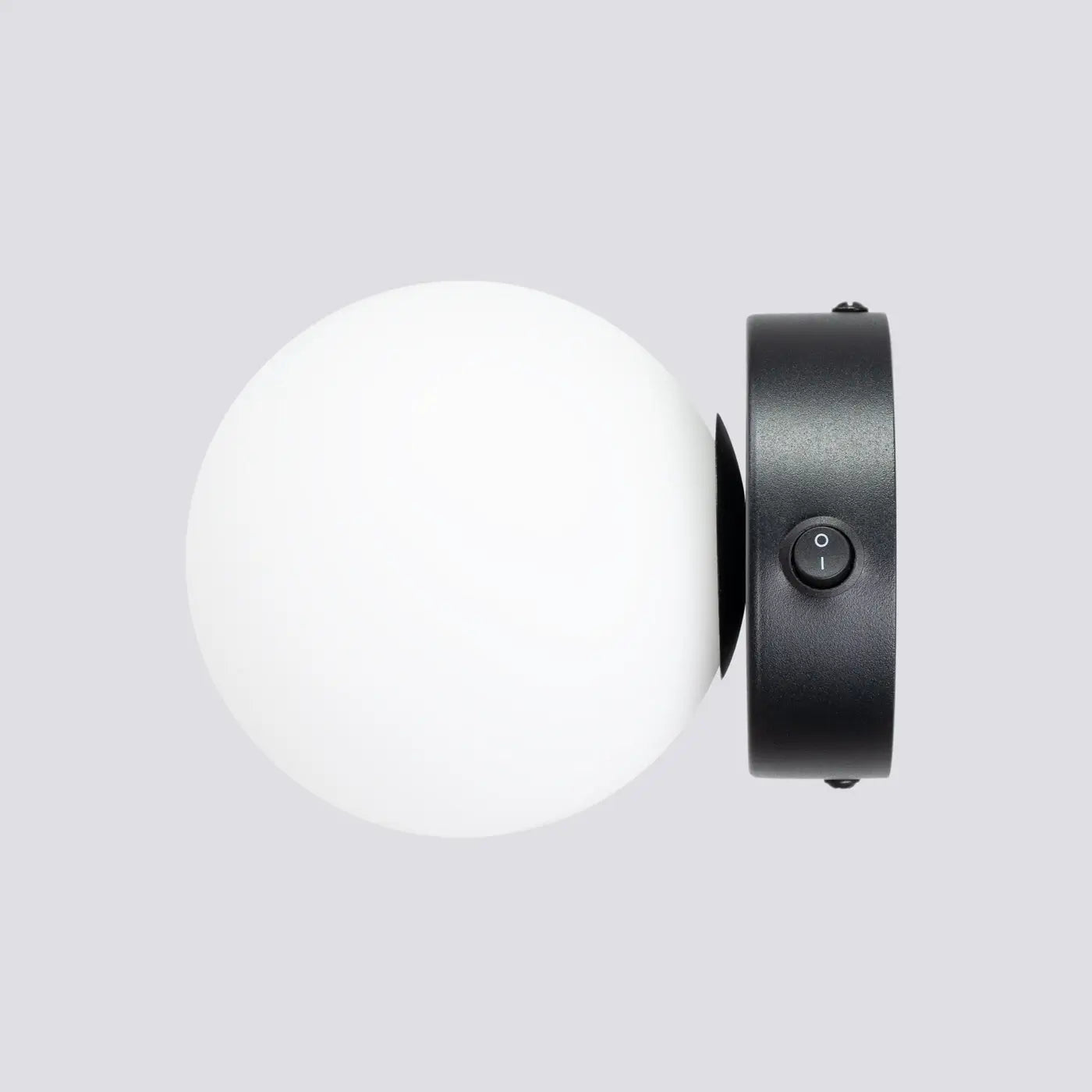 Applique murale globe en verre noir acier LED moderne — vue 5