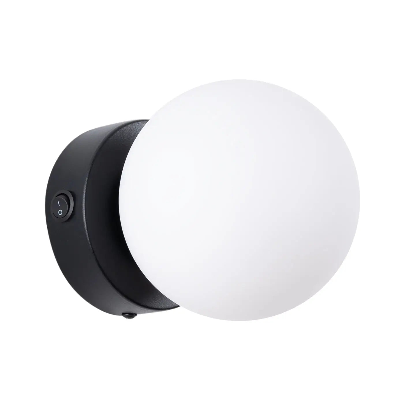 Applique murale globe en verre noir acier LED moderne — vue 6