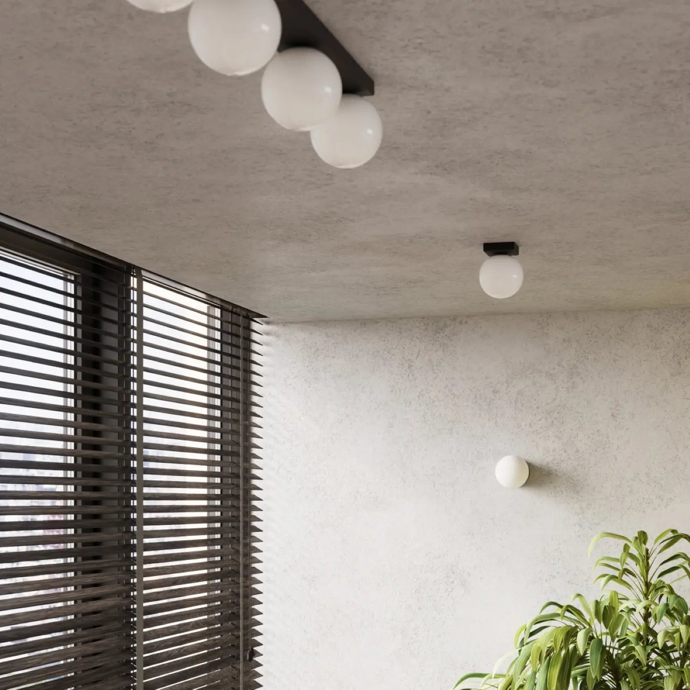Applique murale globe en verre noir acier LED moderne — vue 7