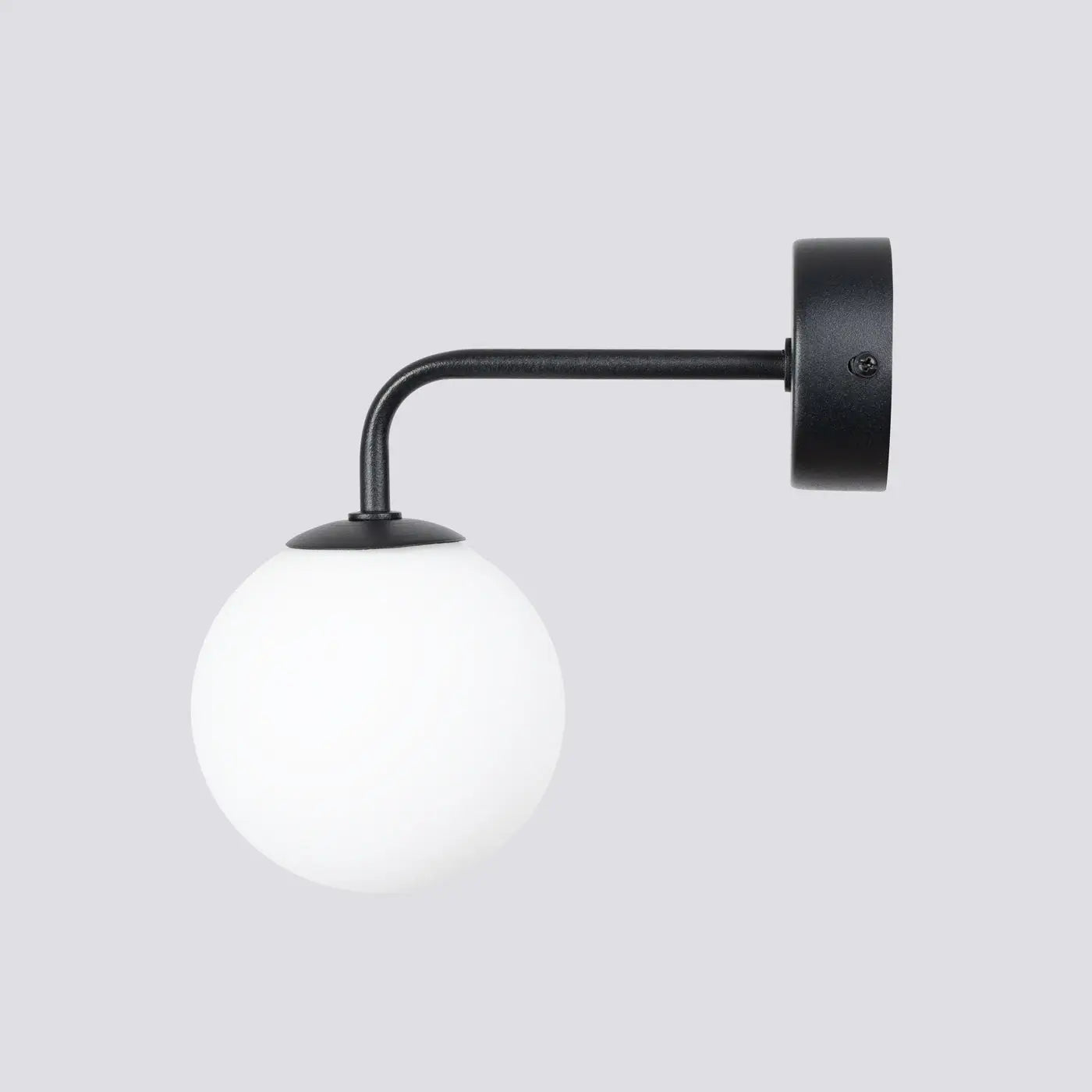 Applique murale globe en verre opale noir moderne — vue 5