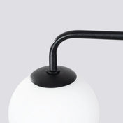 Applique murale globe en verre opale noir moderne — vue 6