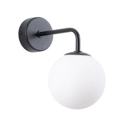 Applique murale globe en verre opale noir moderne — vue 8