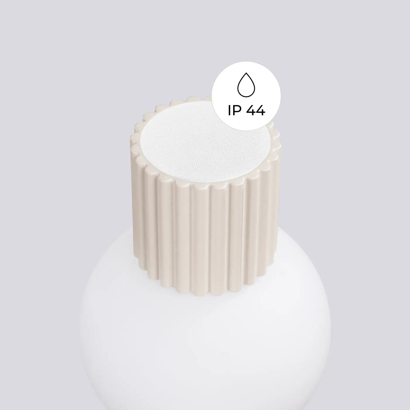 Applique murale globe opalin beige acrylique minimaliste — vue 3