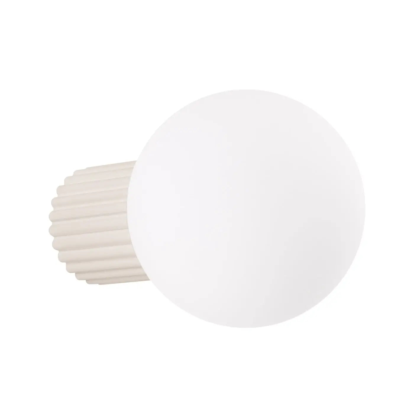 Applique murale globe opalin beige acrylique minimaliste — vue 8