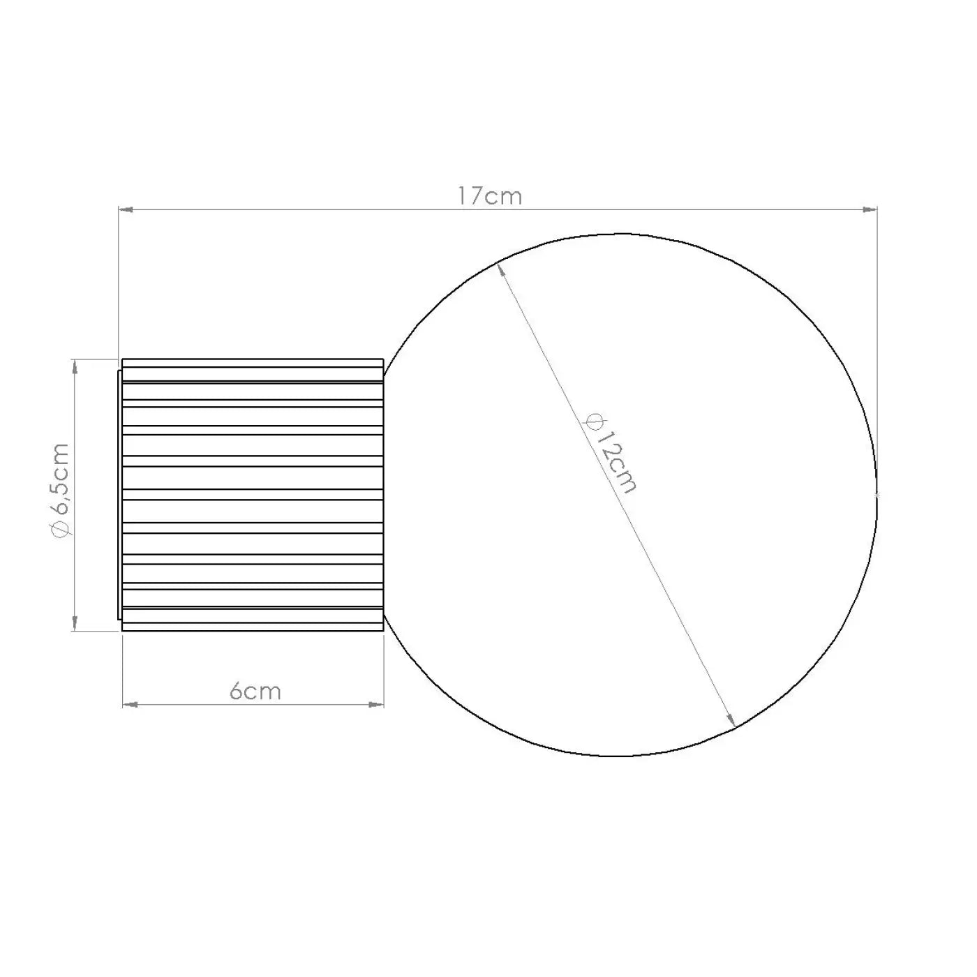 Applique murale globe opalin blanc aluminium et acrylique — vue 13