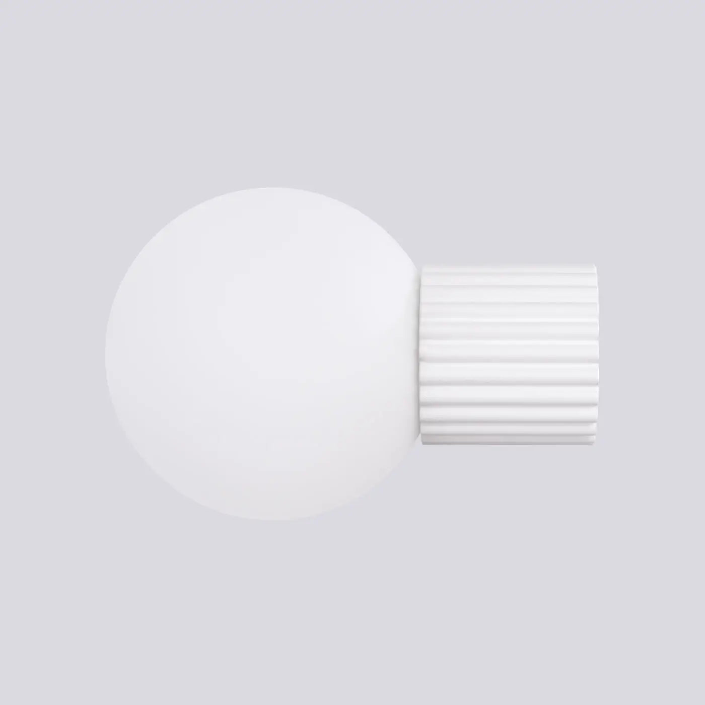 Applique murale globe opalin blanc aluminium et acrylique — vue 7