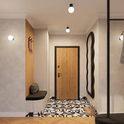 Applique murale globe opalin noir IP44 blanc chaud 3000K — vue 12