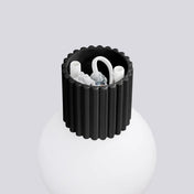 Applique murale globe opalin noir IP44 blanc chaud 3000K — vue 5