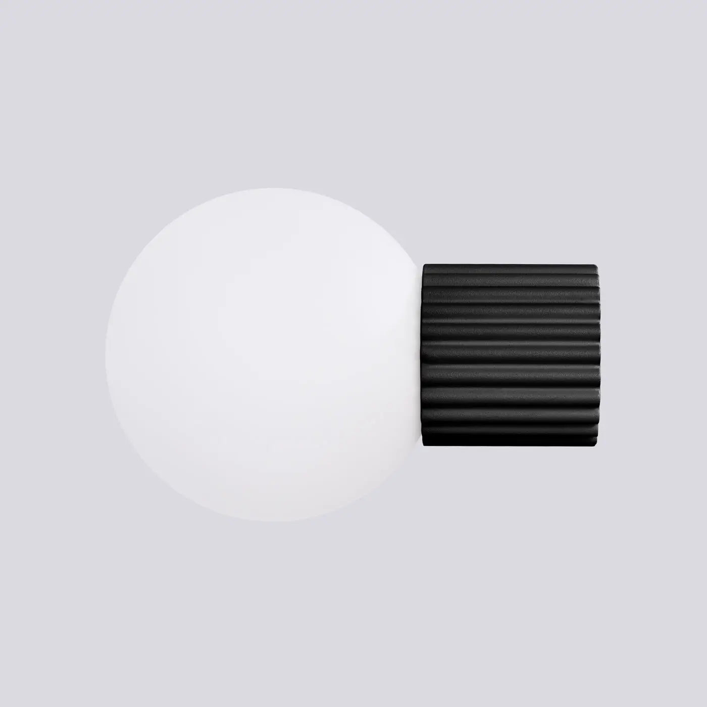 Applique murale globe opalin noir IP44 blanc chaud 3000K — vue 7