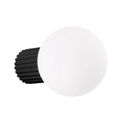 Applique murale globe opalin noir IP44 blanc chaud 3000K — vue 8