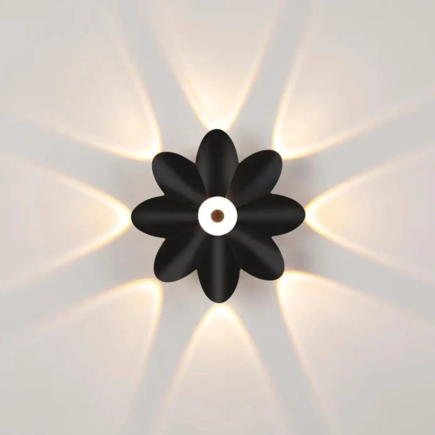 Applique murale LED 4 lumières en aluminium et verre noir — vue 2