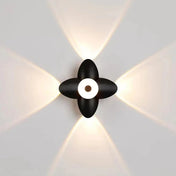 Applique murale LED 4 lumières en aluminium et verre noir — vue 4