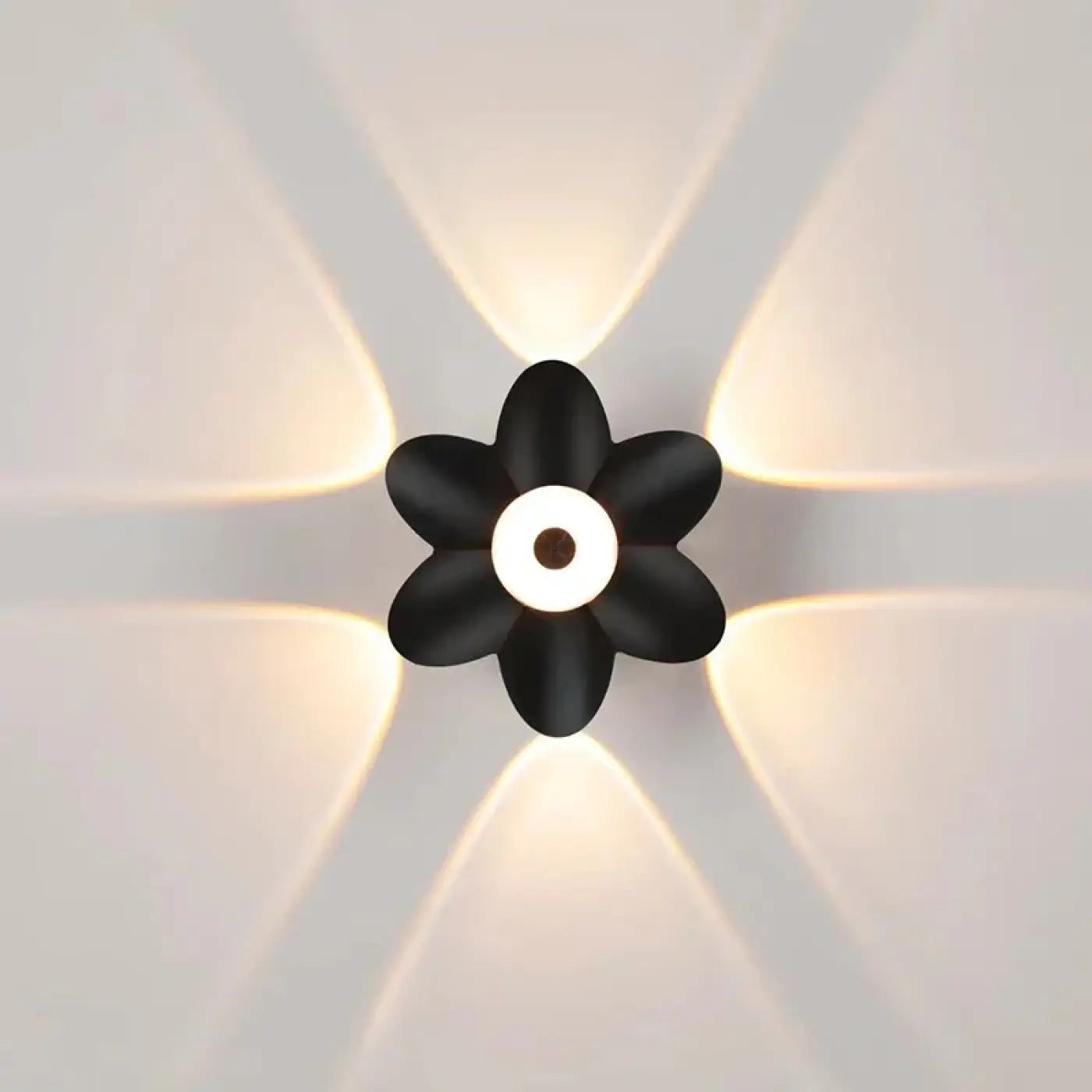 Applique murale LED 4 lumières en aluminium et verre noir — vue 9